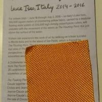 Tessuto Floating Piers e brochure